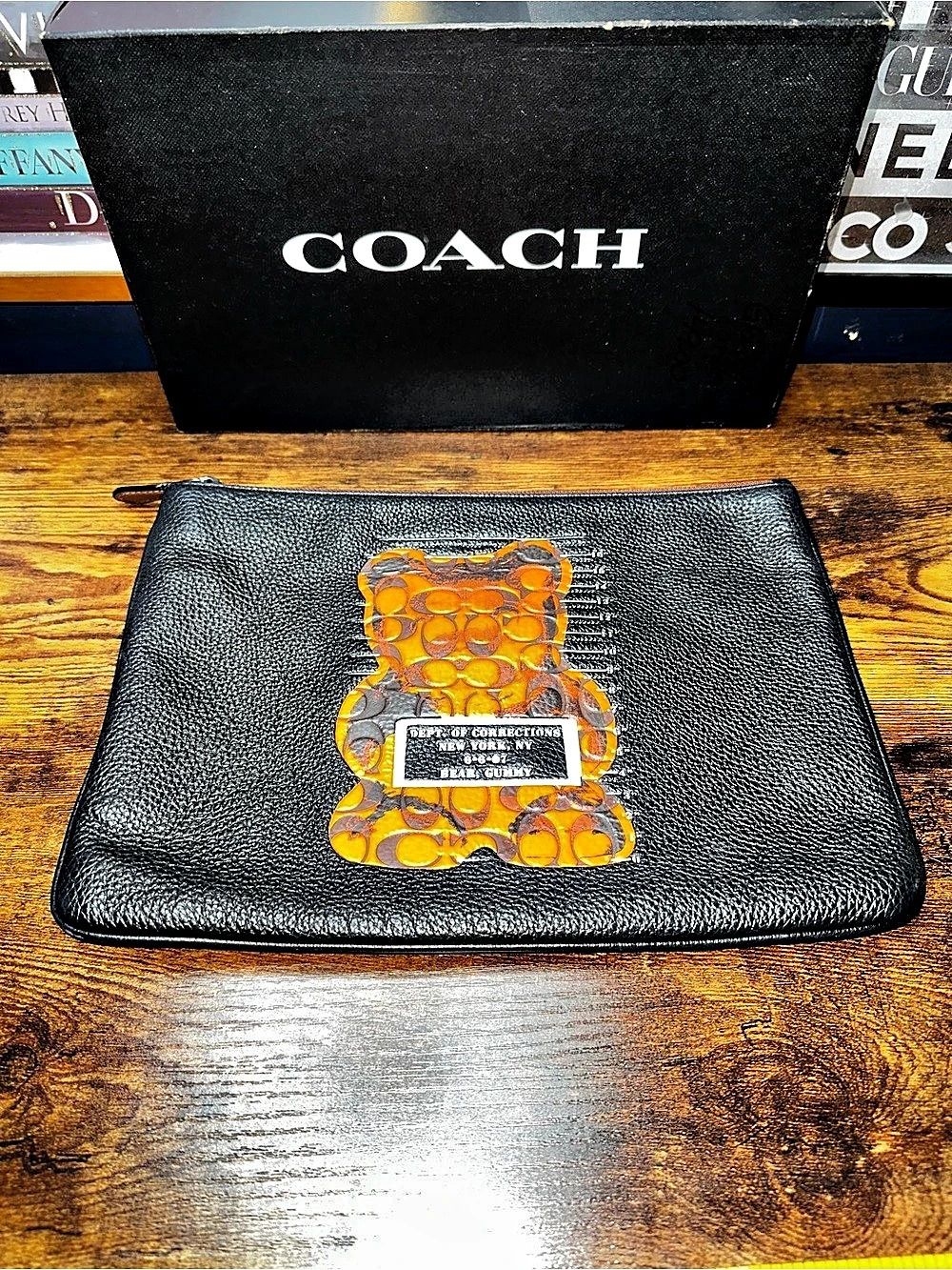 Coach Large Pouch With Vandal Gummy Bear (Style No. F77886)